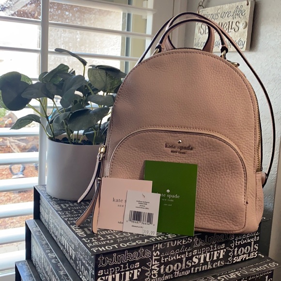 kate spade Handbags - NWT Kate Spade Jackson medium backpack in color warmvellum (light neutral pink)